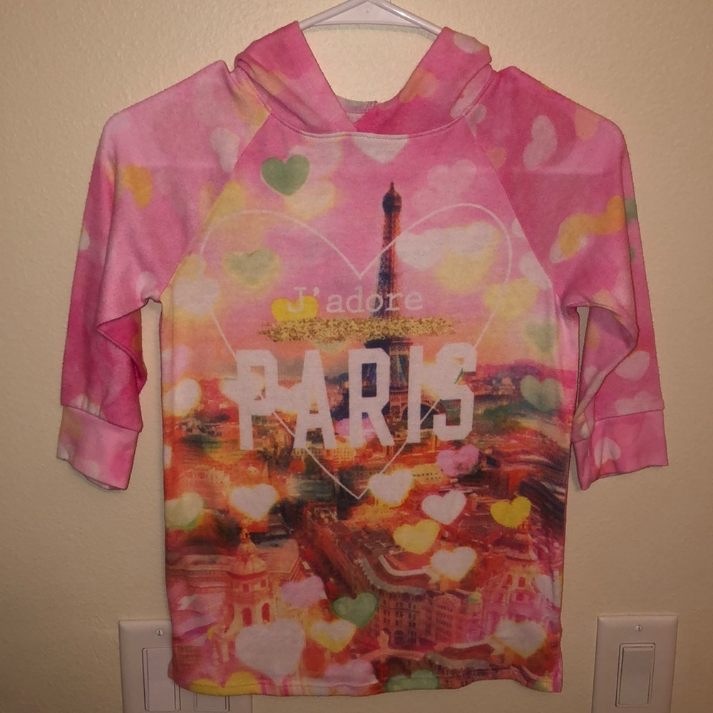LIKE NEW 💗PINK 💗Justice PARIS Hoodie
